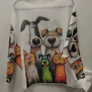 Colorful Animal Print Women's Sweater
